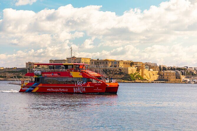 1-Day Hop-On Hop-Off Bus + Harbour Cruise Ticket - Grand Harbour by catamaran: Valletta, the Three Cities, and best-of-the-water views