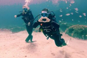 First scuba diving experience with instructor - Malta - Instructors Make or Break It: Davide, Antonio, Georgia, and Emilie