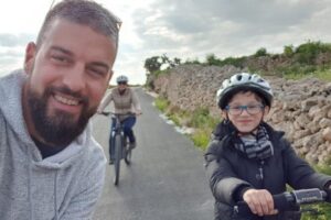 Gozo Ebike Tour - Wied il-Mielah Window: the valley approach and cliff views