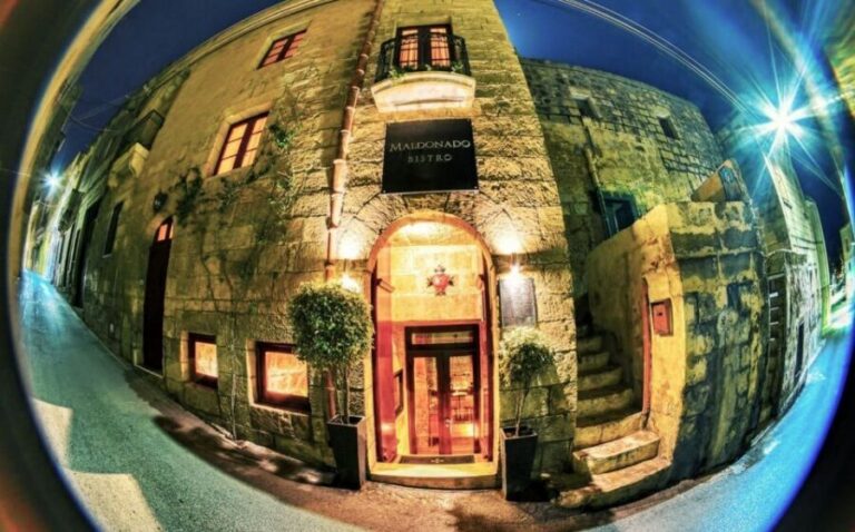 Gozo: Wine Tasting and Paired Dinner Experience - Where the evening happens: Maldonado Bistro’s vault and artisan kitchen