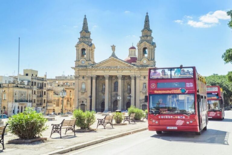 Malta: City Sightseeing HOHO Bus Tour & Optional Boat Tour - Where the ride begins: Bugibba, Qawra, St Julian’s, and the jump to Valletta