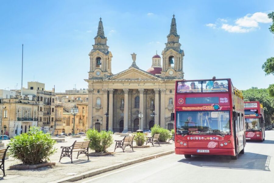Malta: City Sightseeing HOHO Bus Tour & Optional Boat Tour - Where the ride begins: Bugibba, Qawra, St Julian’s, and the jump to Valletta