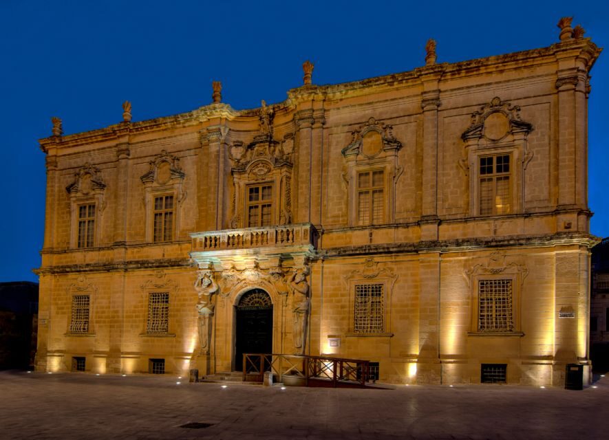 Mdina: Valletta Waterfront Area, Mdina, and Rabat Night Tour - Mdina’s Silent City after dark: lantern light, ancient walls, big views